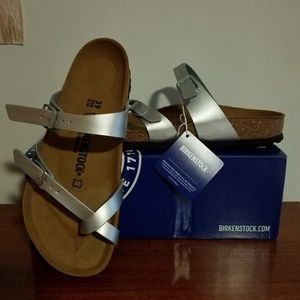 Brand New Silver Birkenstock Mayari Sandals